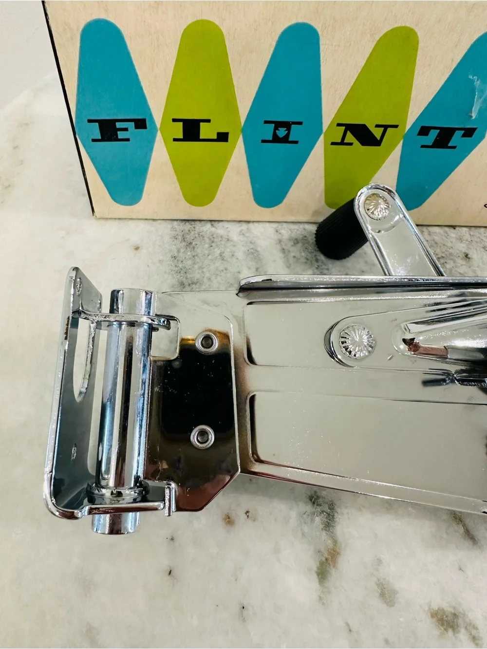 Vintages 1956 FLINT Chrome Wall Can Opener by EKCO